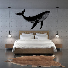 Majestic Whale Metal Wall Art