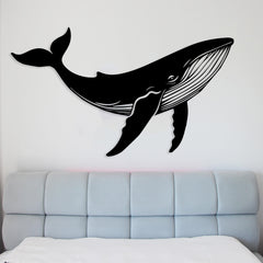 Majestic Whale Metal Wall Art