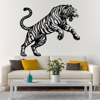 Imposing Tiger Metal Wall Decor