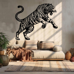 Imposing Tiger Metal Wall Decor