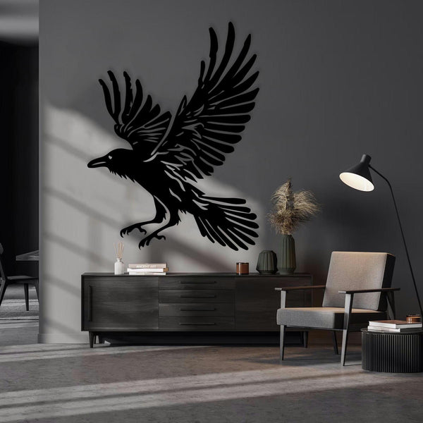 Assassin's Raven Metal Wall Art