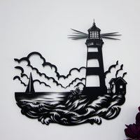 Metal Lighthouse Decor