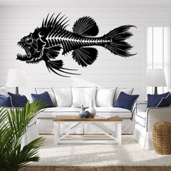Giant Fishbones Metal Wall Art