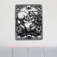 Gothic Couple Skeleton Metal Wall Decor