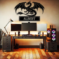 Custom Dragon Monogram Sign