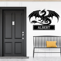 Custom Dragon Monogram Sign