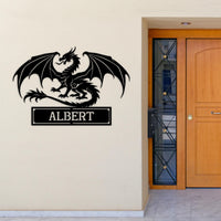 Custom Dragon Monogram Sign
