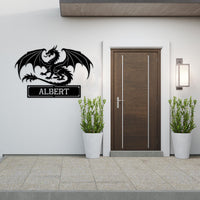 Custom Dragon Monogram Sign
