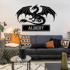 Custom Dragon Monogram Sign