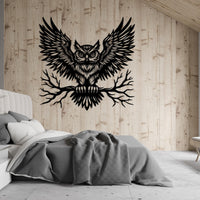Magnificent Owl Metal Wall Art