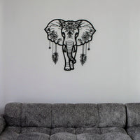 Floral Elephant Decor for Living Room