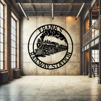 Custom Railroad Metal Wall Sign