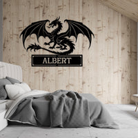 Custom Dragon Monogram Sign