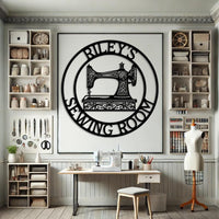 Personalized Sewing Metal Sign