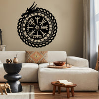 Majestic Ouroboros with Vegvisir Wall Decor