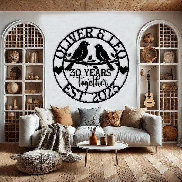 Personalized Wedding Anniversary Lovebirds