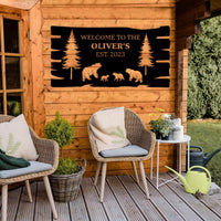 Custom Metal Bear Wall Sign
