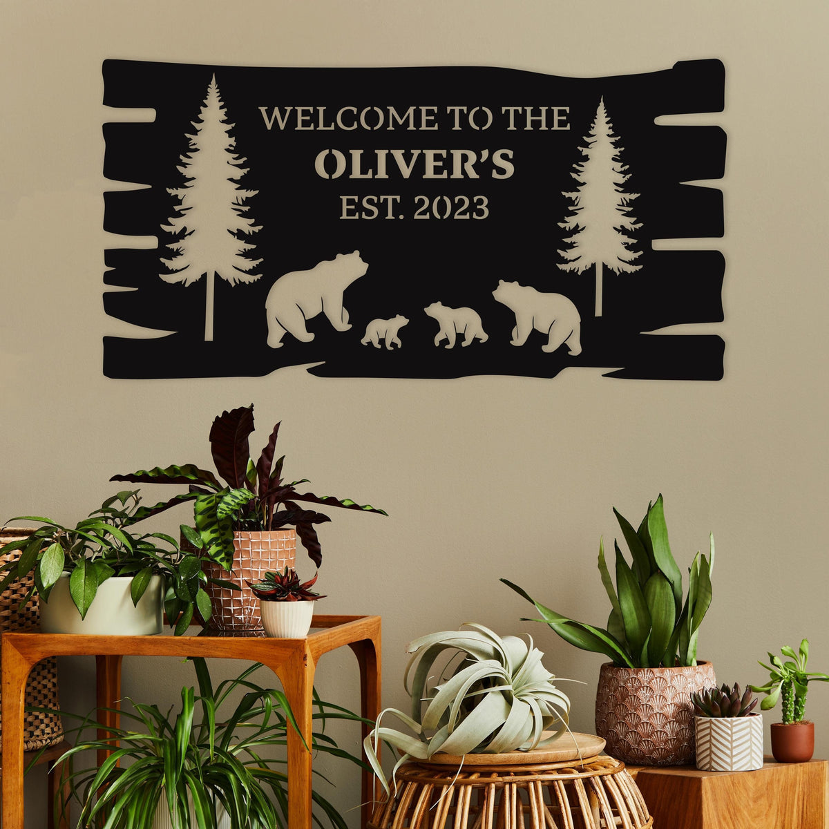 Custom Metal Bear Wall Sign
