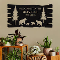 Custom Metal Bear Wall Sign