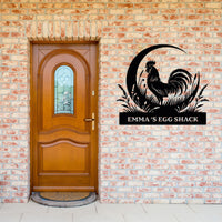 Personalized Metal Chicken Name Sign