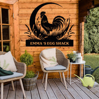 Personalized Metal Chicken Name Sign