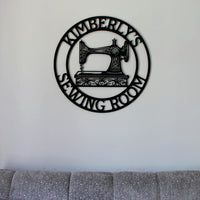 Personalized Sewing Metal Sign