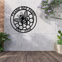 Custom Honey Bee Metal Wall Decor