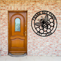 Custom Honey Bee Metal Wall Decor
