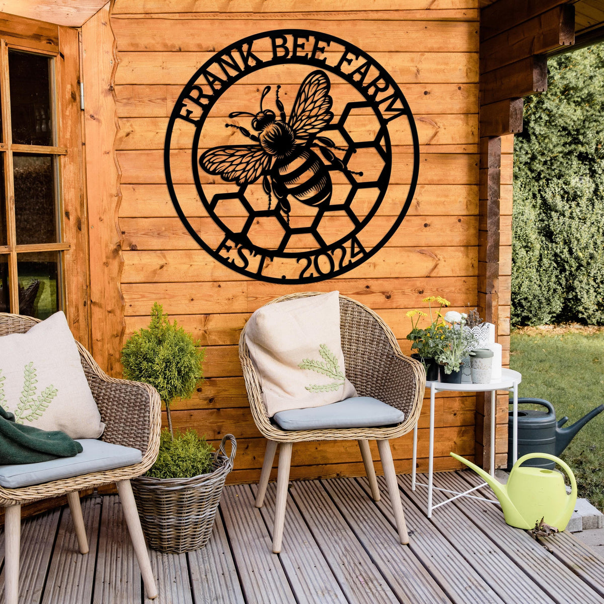 Custom Honey Bee Metal Wall Decor
