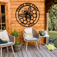 Custom Honey Bee Metal Wall Decor
