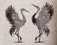 Metal Cranes Wall Art Set of 2