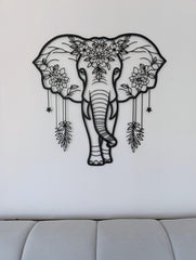 Floral Elephant Decor for Living Room