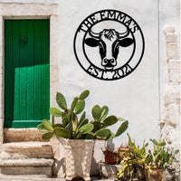 Custom Cow Metal Sign
