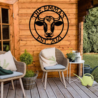 Custom Cow Metal Sign