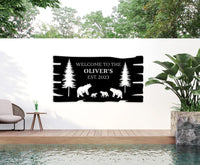 Custom Metal Bear Wall Sign
