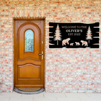Custom Metal Bear Wall Sign