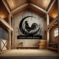 Personalized Metal Chicken Name Sign