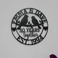 Personalized Wedding Anniversary Lovebirds