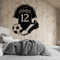 Custom Football Player Metal Sign