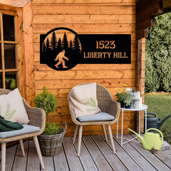 Personalized Bigfoot Sasquatch Address Sign