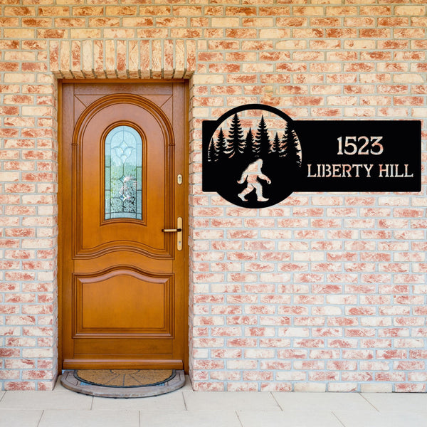 Personalized Bigfoot Sasquatch Address Sign