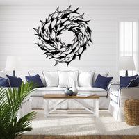 Whirlpool School of Fish Metal Wall Art