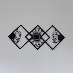 Modern Sunflower Metal Wall Art