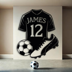 Custom Football Player Metal Sign