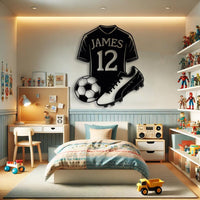 Custom Football Player Metal Sign