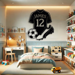 Custom Football Player Metal Sign