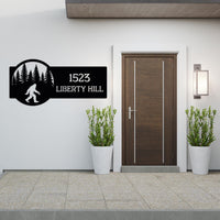 Personalized Bigfoot Sasquatch Address Sign