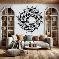 Whirlpool School of Fish Metal Wall Art