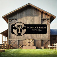 Custom Cow Metal Sign