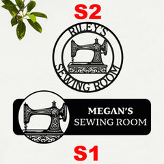 Personalized Sewing Metal Sign
